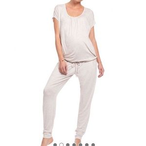 Seraphine, maternity/ nursing, women’s jogger/ pajamas, cream, size XL